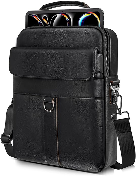 13 Inch Laptop Shoulder Bag Leather Carrying Case for Macbook Air 13" M5 M4 M3 M2 A3420 A3113 A2681/ MacBook Neo 13 A18 Pro