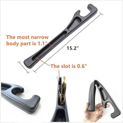 2 Pack Car Seat Gap Filler Stopper/Catcher, No-Drop Seat Guard Insert Between Seat and Console Black Car Accessories Auto Crevice Blocker Pad Plug Seat Gap Guard YMT-A02
