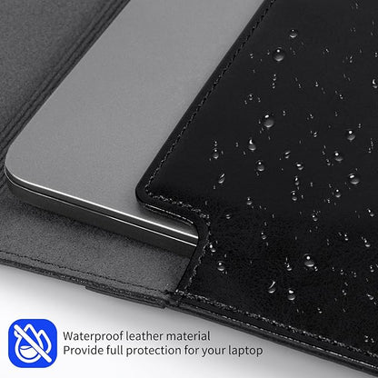 14 Inch Leather Laptop Sleeve for MacBook Pro 14 Inch M5 M4 M3 M2 M1 Pro/Max Case,Premium Protective Case Cover with Magnetic Closure-Vintage Black