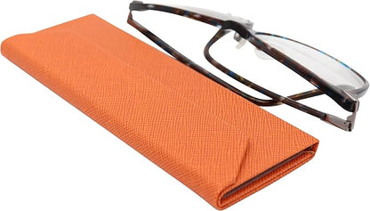 Real Sic Glasses Case for Men and Women - Magnetic Folding Hard Shell Sunglass Holder - Inspired by Solid Color