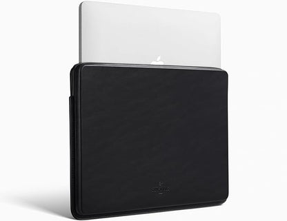 Comfyable 13 Inch Faux Leather Laptop Sleeve Case, Slim Protective Laptop Cover Compatible with MacBook Air M4 2025-2018 & MacBook Pro M2 2022 M1 2020-2016, Black