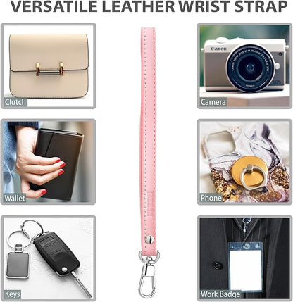 Alban Leather Wrist Strap for Wallet, Clutch, Keys, Wristlet Purse, Keychain for Women and Men