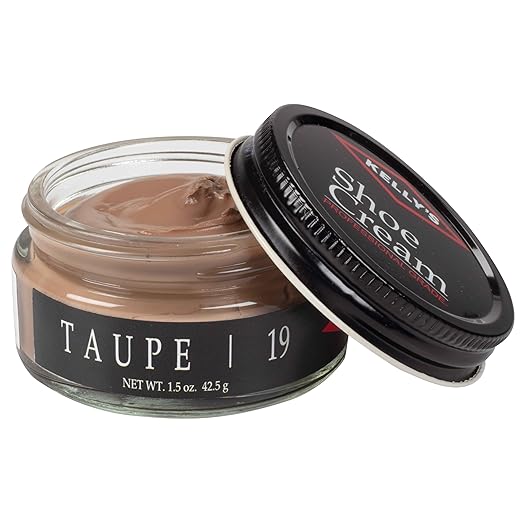 Kelly's Taupe Shoe Polish 1.5 oz - Professional Leather Shoe Cream