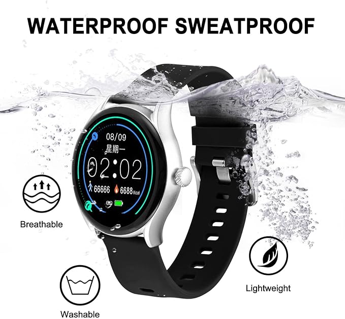 BISONSTRAP Silicone Watch Bands, Slim Watch Straps with Quick Release, 20mm, Black with Silver Buckle