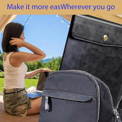 Leather Laptop Sleeve 13 Inch Compatible with MacBook Neo 13" 2026 & MacBook Air/Pro 13" (M5/M4/M3/M2/M1, 2025-2018), Magnetic Buckle Closure Protective Case Cover,Black