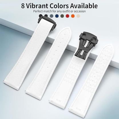ULLCHRO Watch Strap Watch Band 20mm 22mm Man Waterproof Quick Release Bands Sport Replacement Strap Soft FKM Rubber Watchband