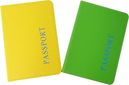 Honbay 2PCS Artificial Leather Passport Holder Cover Passport Case for Men and Women