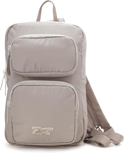 Reebok Unisex Crossbody Sling Bags – Compact Convertible Strap Cross Body Bag Travel Sling Bag - Gym & Travel Essential, Mikayla Stucco