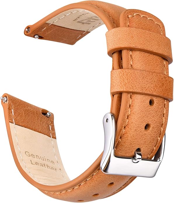 Ritche Christmas Gift Quick Release Leather Watch Bands Genuine Watch Straps for Men Women Top Grain Leather Watch Strap, White Elephant Gifts, Stocking Stuffers for Men, Father's Day gifts