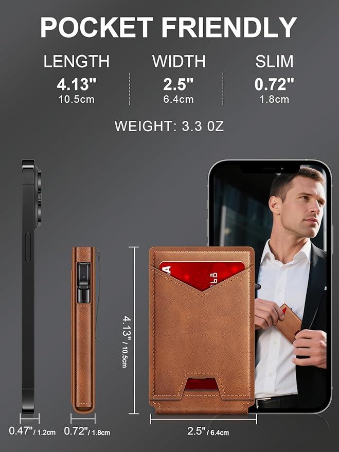 GHUKY Wallet for Men RFID Wallet with Money Clip, Slim Pop Up Card Holder for 10-12 Cards, Minimalist Smart Credit Card Case with ID Window, Bifold Metal Wallet for Front Pocket, Gifts for Men