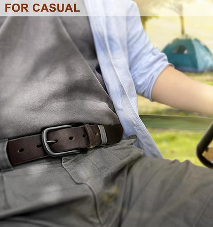 BULLIANT Men Belt Multi Pack,Leather Belt For Gift Men Golf Dress Casual Jean 7Holes 1 3/8"