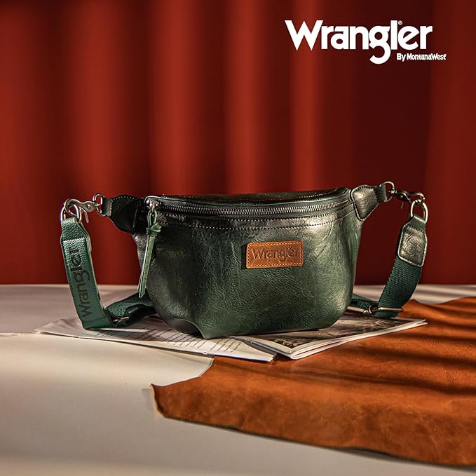 Wrangler Large Fanny Packs for Women Waist Bag Travel Belt Bags Crossbody Sling Purse