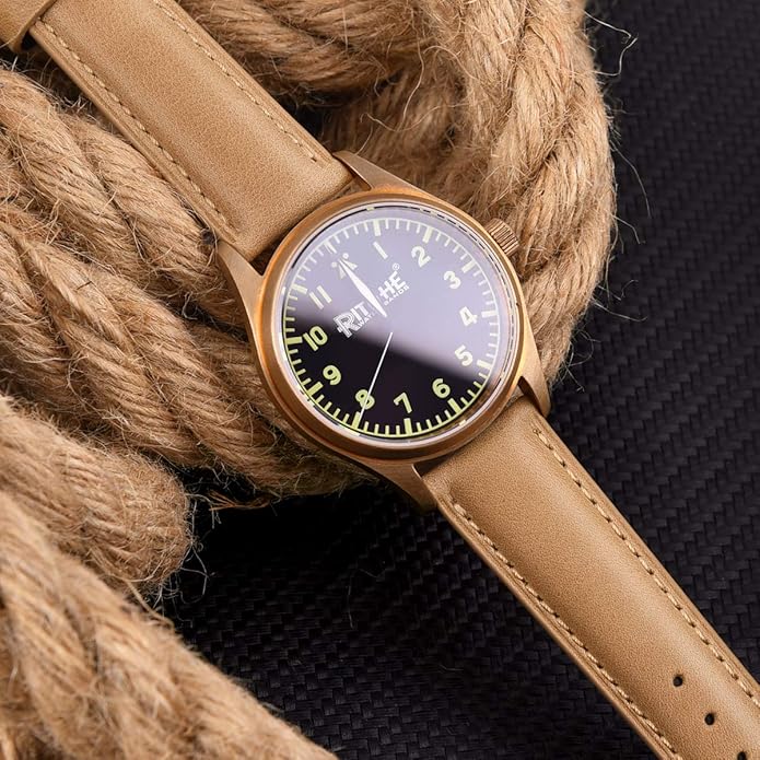 Ritche Christmas Gift Quick Release Leather Watch Bands Genuine Watch Straps for Men Women Top Grain Leather Watch Strap, White Elephant Gifts, Stocking Stuffers for Men, Father's Day gifts