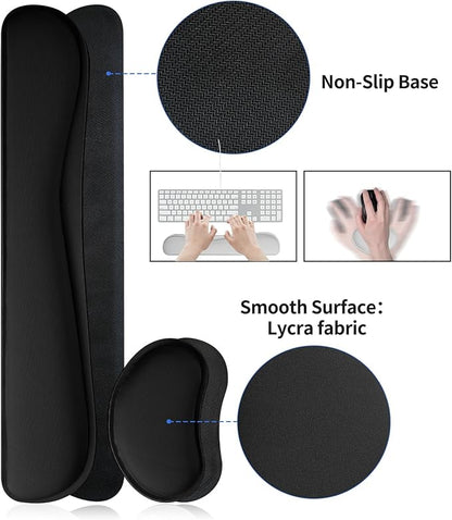 Leather Desk Pad, Black Desk Mat, Non-Slip Desk Protector Mat, Leather Desk Blotter, Computer Desk Pad, Waterproof Desk Mat for Home Office and Decor(31.5×15.7 Inches)