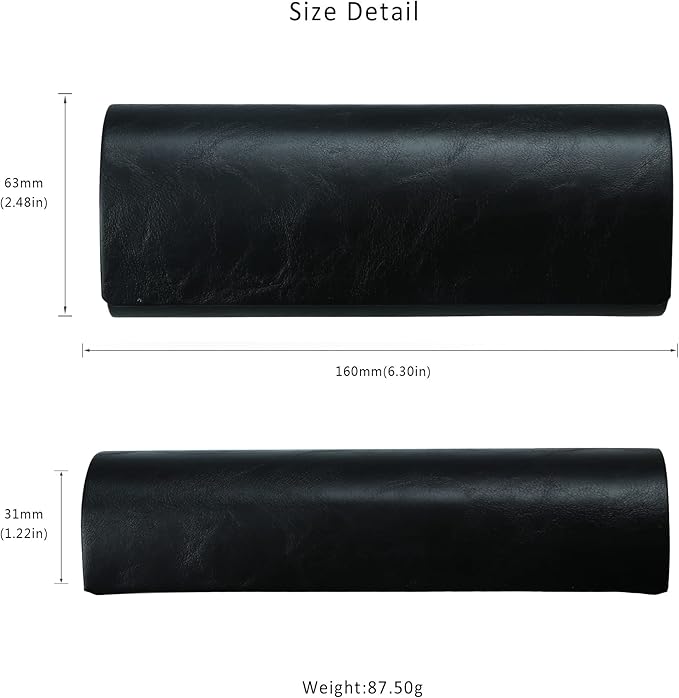 LifeArt Eyeglass Case Hard Shell, Portable Sunglass Case for Women and Men, fashionable PU Leather Eyeglass Case, Lightweight