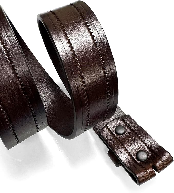 Genuine Full Grain Western Engraved Tooled Leather Strap or Belt 1-1/2" Wide