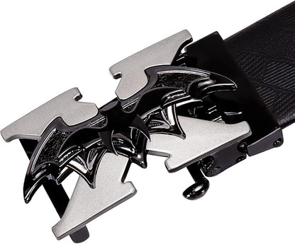Dubulle Designer Mens Belts, Sliding Automatic Buckle Ratchet Dress Belt TOP Genuine Leather Strap Gifts