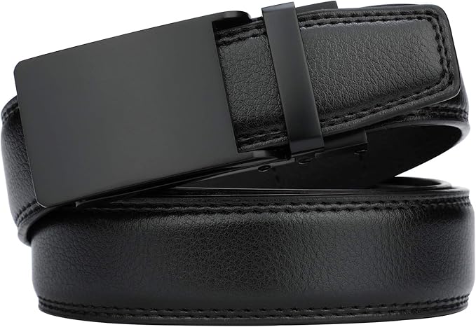 HIMI Men's Comfort Genuine Leather Ratchet Dress Belt with Automatic Click Buckle