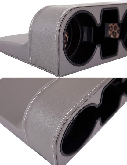 Car Seat Organizer Cup Drink Holders,Multifunctional Gap Filler Storage Box,Insert Organization Helps Reduce Distracted Driving&Holds phone Mount Mug Bottle Cellphones Coasters Wallet Cards (XBD-Gray)
