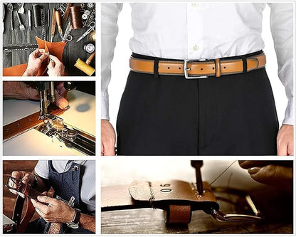 KM Legend Mens Genuine Leather Dress - Classic & Fashion For Work Business And Casual Belt
