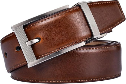 beltox fine Men Belt Genuine Leather with Anti-scratch Buckle Casual Strap