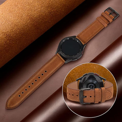 Vancle Quick Release Genuine Leather Watch Band 20mm 22mm Watch Strap, Top Grain Leather Watch bands for Men Women