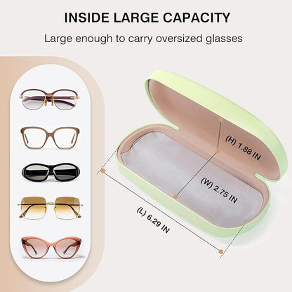 Marvolia Glasses Case Hard Shell - PU Leather Eyeglass Cases Eyeglasses Case for Sunglasses Eye Glasses Cases