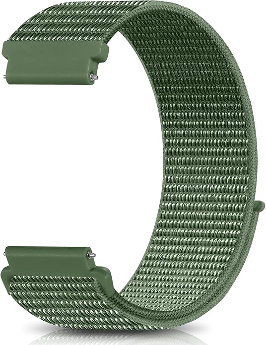 18mm 20mm 22mm Hook and Loop Watch Band Compatible with Garmin Vivoactive 5/ Vivoactive 6/ Vivoactive 3, Soft Nylon Breathable Sport Strap for Venu 2S/ Venu3S/ Forerunner 265s,Venu 3/ Venu 2 Men Women