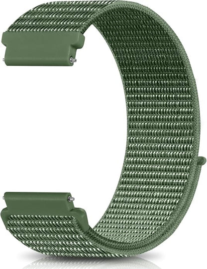 18mm 20mm 22mm Hook and Loop Watch Band Compatible with Garmin Vivoactive 5/ Vivoactive 6/ Vivoactive 3, Soft Nylon Breathable Sport Strap for Venu 2S/ Venu3S/ Forerunner 265s,Venu 3/ Venu 2 Men Women