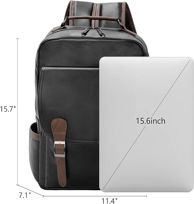 GOWIN Laptop Backpack for Men Work Travel Backpack with USB Charger Waterproof Business Backpack Fit 15.6 Computer Airline Approved Casual Backpack (Black)