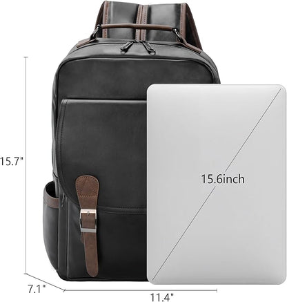 GOWIN Laptop Backpack for Men Work Travel Backpack with USB Charger Waterproof Business Backpack Fit 15.6 Computer Airline Approved Casual Backpack (Black)
