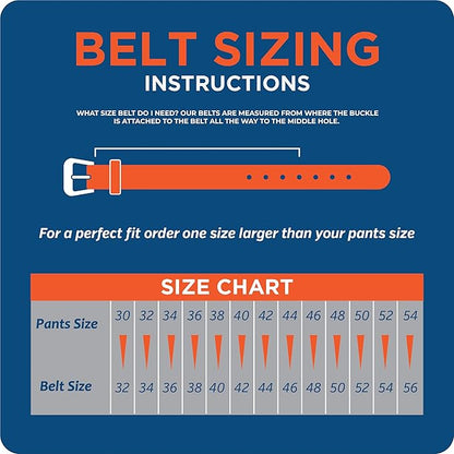F&L CLASSIC Western Belt without buckle for men – Full Grain Leather Cowboy Belts for jeans - One Piece Leather strap belt