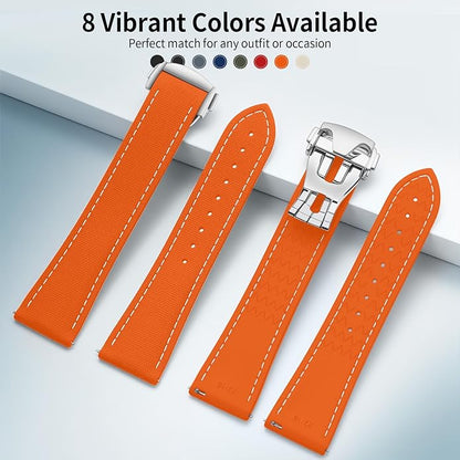 ULLCHRO Watch Strap Watch Band 20mm 22mm Man Waterproof Quick Release Bands Sport Replacement Strap Soft FKM Rubber Watchband