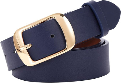 SUOSDEY Women Belts For Jeans Dresses Pants Ladies Leather Waist Belt with Elegant Buckle, Width 1.3"