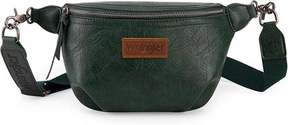 Wrangler Large Fanny Packs for Women Waist Bag Travel Belt Bags Crossbody Sling Purse WG82-194GN