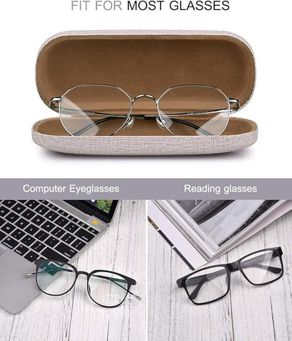 RayLove 3-Pack Hard Shell Eyeglasses Case Large Reading Glasses Hard Case