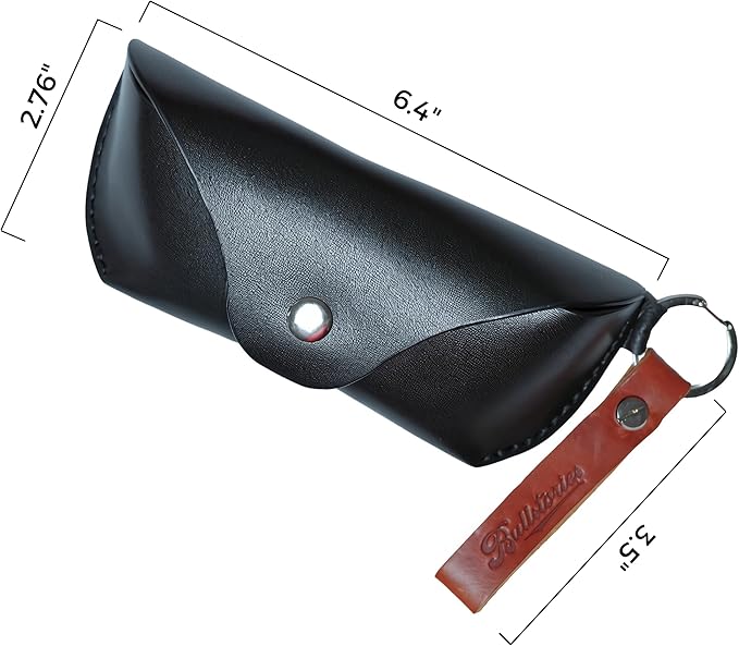 Leather Eyeglasses Case,Flexible Sunglasses Pouch Slim Case for Women Men Horizontal Eyeglass Case
