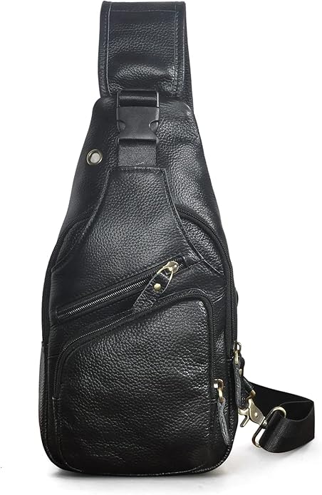 Le'aokuu Men Fashion Casual Tea Designer Travel Hiking Crossbody Chest Sling Bag Rig One Shoulder Strap Bag Men Leather 8015 | Fashion, Casual, Tea, Designer, Travel, Hiking