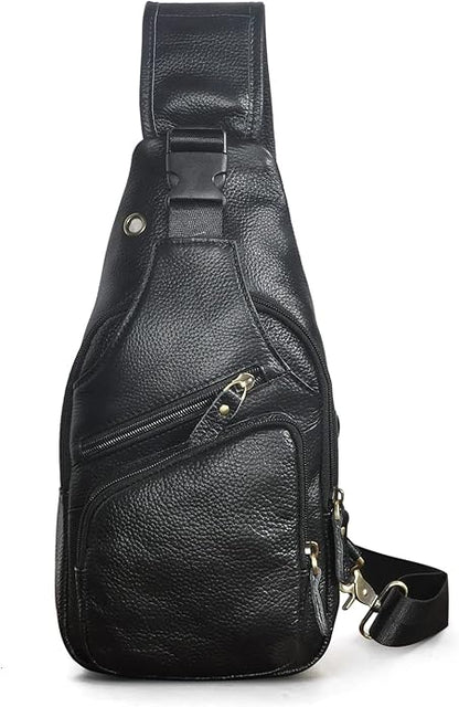 Le'aokuu Men Fashion Casual Tea Designer Travel Hiking Crossbody Chest Sling Bag Rig One Shoulder Strap Bag Men Leather 8015 | Fashion, Casual, Tea, Designer, Travel, Hiking