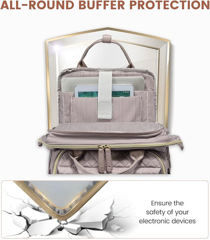 LOVEVOOK Laptop Backpack for Women, 15.6'' Waterproof Nurse Bag Teacher Work Backpack Purse for Women, Travel Computer Backpack for College Office Business Ladies