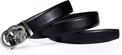 Dubulle Men's Ratchet Belt Gold/Black/Red/Green/Blue/White Automatic Buckle Business Casual Belt Gift - Adjustable Fit