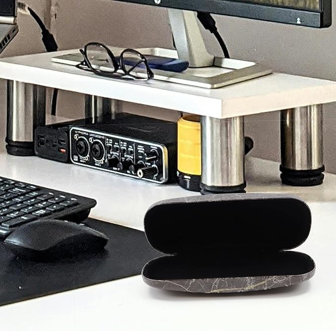 HSYMQ 3PCS Glasses Case, Eyeglasses Case Hard Shell, Reading Hard Glasses Cases for Women Men