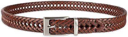 DOCKERS Men's Braided Leather Belt, Fully Adjustable Casual Strap for Everyday Wear