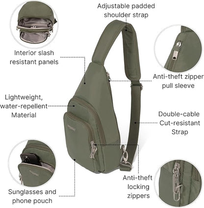 Baggallini womens Securtex Anti-theft Daytripper Sling