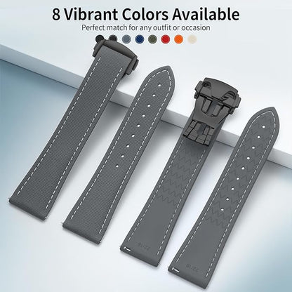 ULLCHRO Watch Strap Watch Band 20mm 22mm Man Waterproof Quick Release Bands Sport Replacement Strap Soft FKM Rubber Watchband