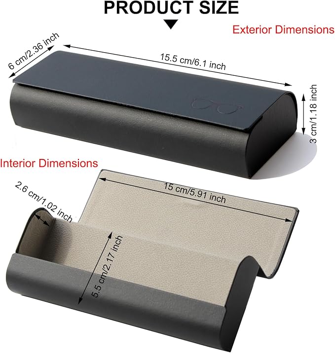 Hard Shell Eyeglasses Case Protective Glasses Case for Men and Women Linen Fabric