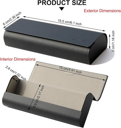 Hard Shell Eyeglasses Case Protective Glasses Case for Men and Women Linen Fabric
