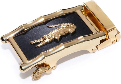 Dubulle Designer Mens Belts, Sliding Automatic Buckle Ratchet Dress Belt TOP Genuine Leather Strap Gifts