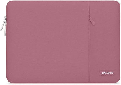 MOSISO Laptop Case 15 inch, 15 inch Laptop Sleeve Compatible with MacBook Air M5 A3448 M4 A3241 M3 A3114 M2 A2941 2026-2023, Dell XPS, Polyester Vertical Computer Sleeve Bag with Pocket, Dusty Rose