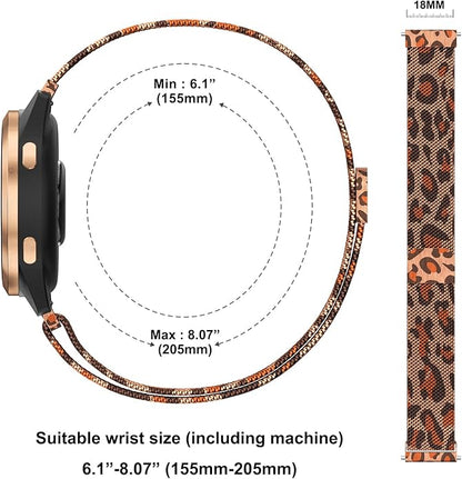 18mm Metal Bands for Garmin Venu 3S / Venu 4 41mm / Venu 2S / Vivoactive 4S / Vivomove 3S / Forerunner 265s Watch Bands, Quick Release Stainless Steel Metal Replacement Wristband Strap for Garmin Forerunner 255s/265s Bands Women Men
